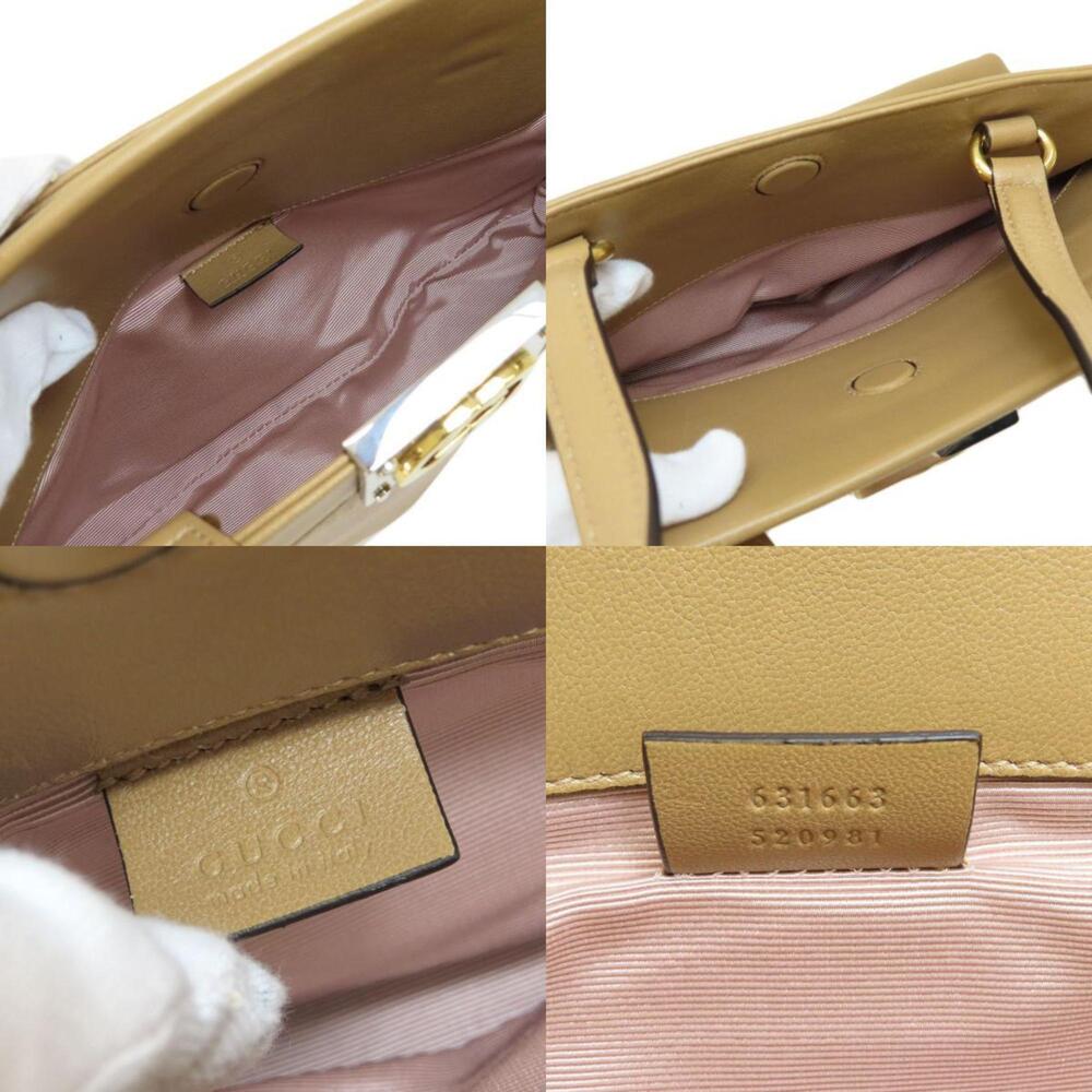 GUCCI Authentic Cream Leather Bag - Picture 5 of 10